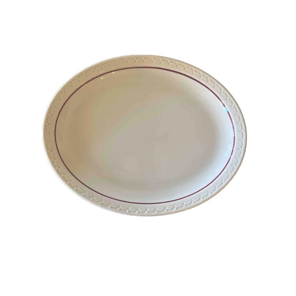 Vintage Syracuse China Oval Platter 13 inch Restaurant Ware Ribbed 94-1 USA